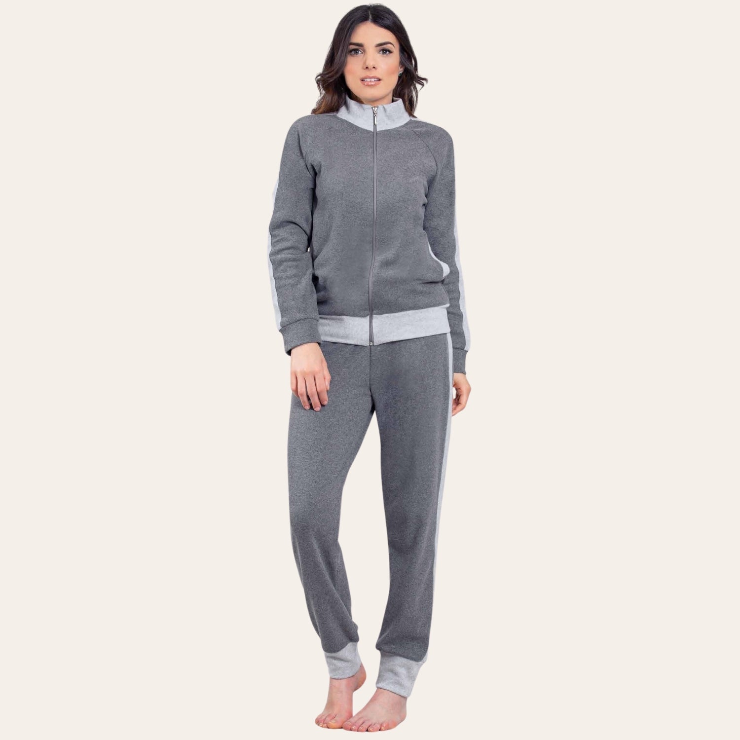 Irge Homewear Tuta Donna Punto Milano Tutta Zip Con Tasche  Art. Pmt03
