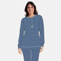 Irge Pigiama Donna 3 Pezzi Manica Lunga - Pantalone Lungo E Pantalone Corto In Puro Cotone Td39