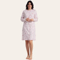 Irge Camicia Da Notte Donna In Caldo Cotone 100% Aperta Fantasia  Art. Ir1886