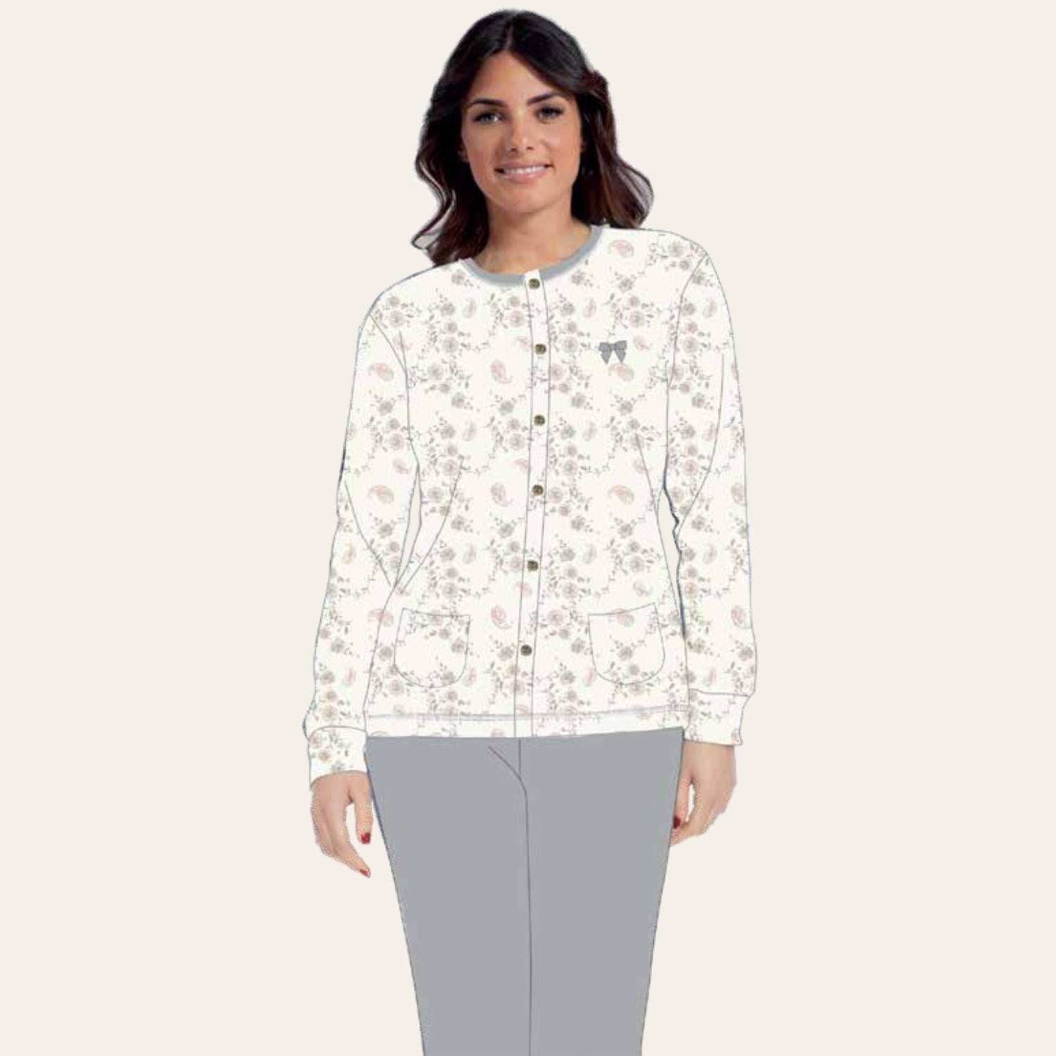 Irge Pigiama Donna Aperto In Caldo Cotone 100% Fantasia  Art. Ir1888