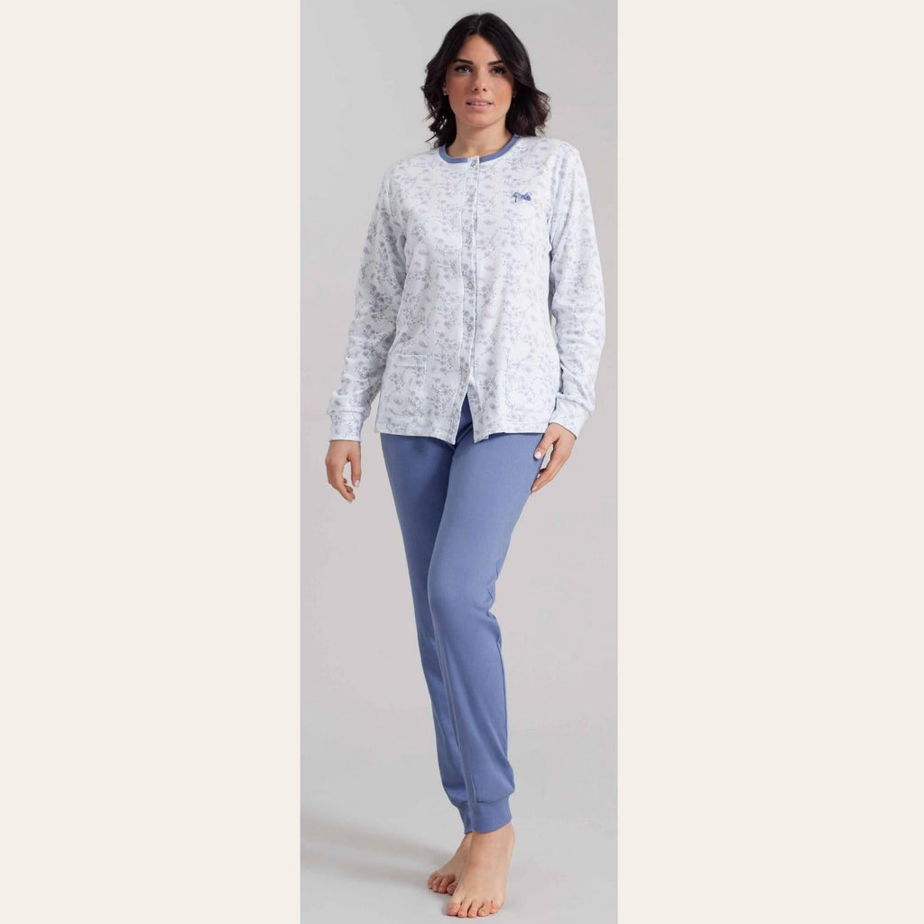 Irge Pigiama Donna Aperto In Caldo Cotone 100% Fantasia  Art. Ir1888