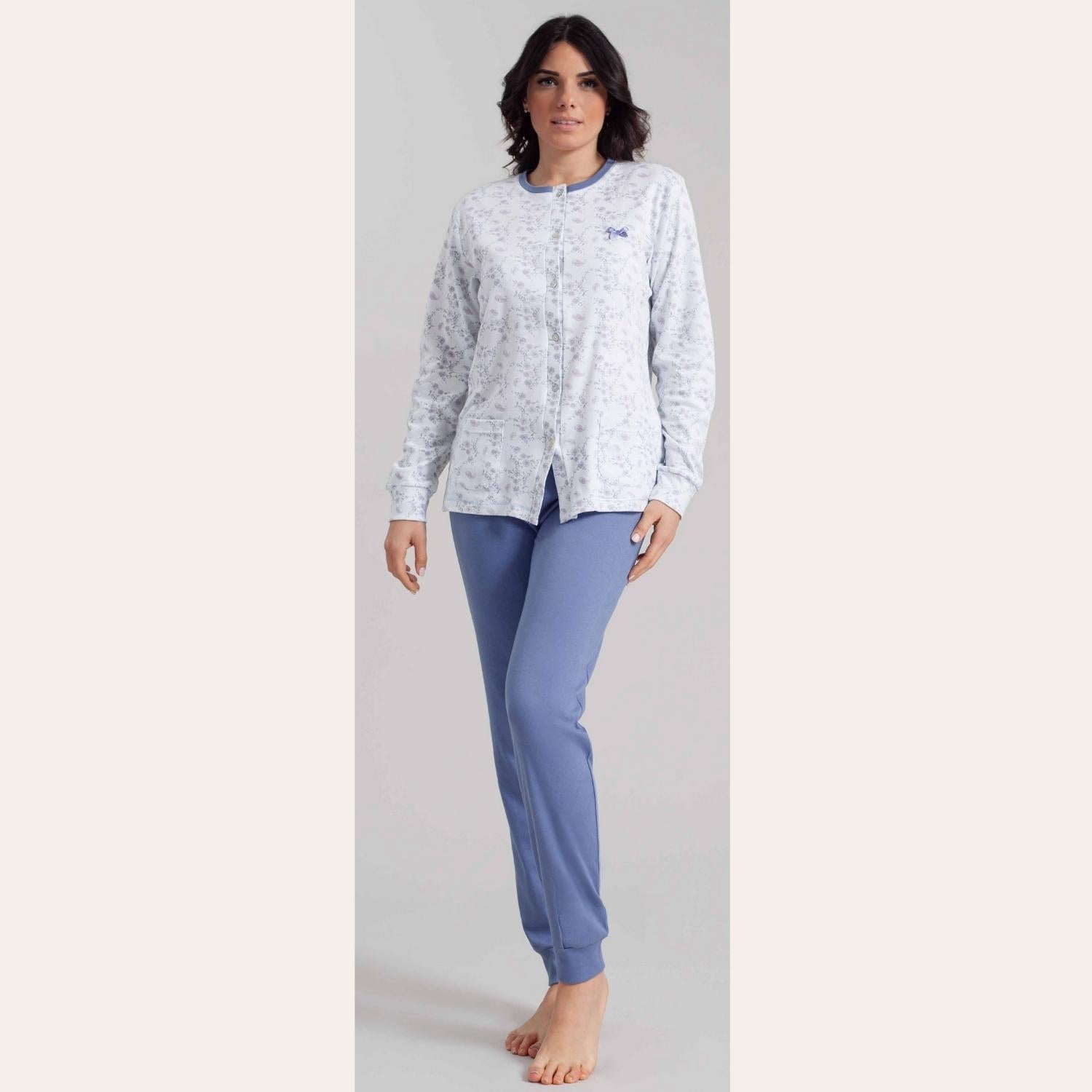 Irge Pigiama Donna Aperto In Caldo Cotone 100% Fantasia  Art. Ir1888