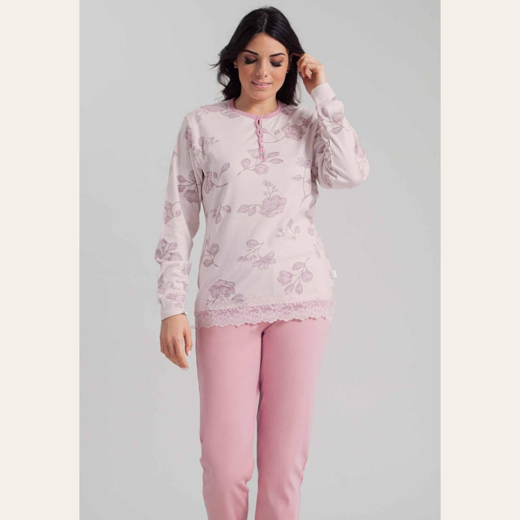 Irge Pigiama Donna Serafino In Caldo Cotone 100% Fantasia  Art. Ir1899
