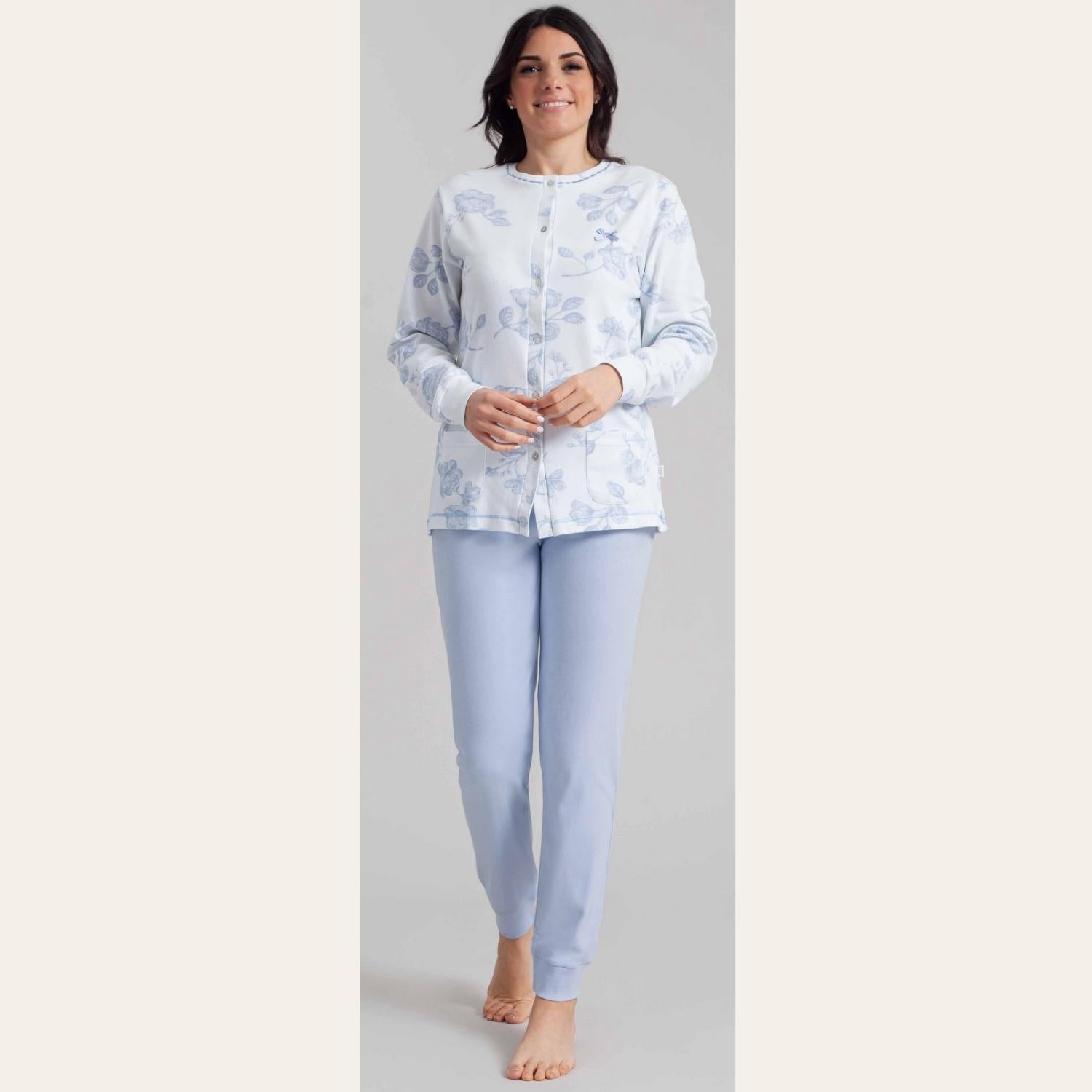 Irge Pigiama Donna Aperto In Caldo Cotone 100% Fantasia  Art. Ir1901
