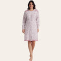 Irge Camicia Da Notte Donna In Caldo Cotone 100% Aperta Fantasia  Art. Ir1914