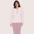 Irge Pigiama Donna Serafino In Caldo Cotone Stampato 4 Bottoni  Art. Ir1931