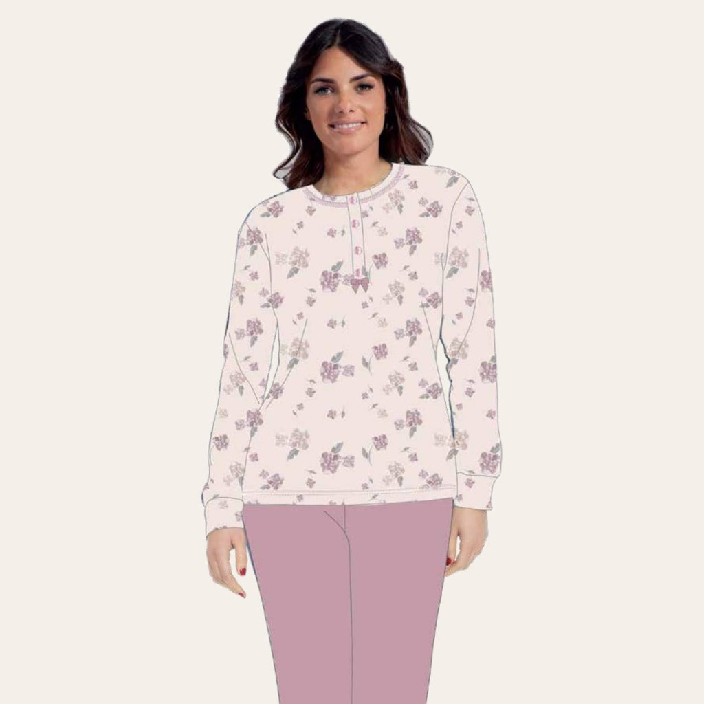 Irge Pigiama Donna Calibrato -caldo Cotone 100%- Serafino Fantasia  Art. Cd166