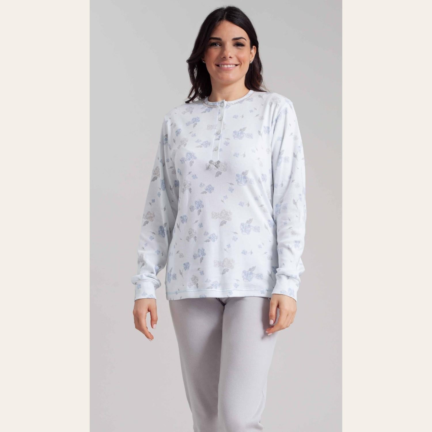 Irge Pigiama Donna Calibrato -caldo Cotone 100%- Serafino Fantasia  Art. Cd166