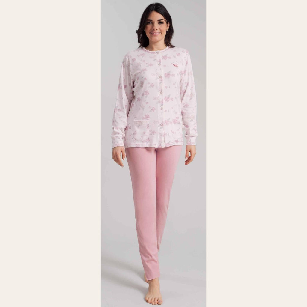 Irge Pigiama Donna Calibrato -caldo Cotone 100%- Aperto Fantasia  Art. Cd169