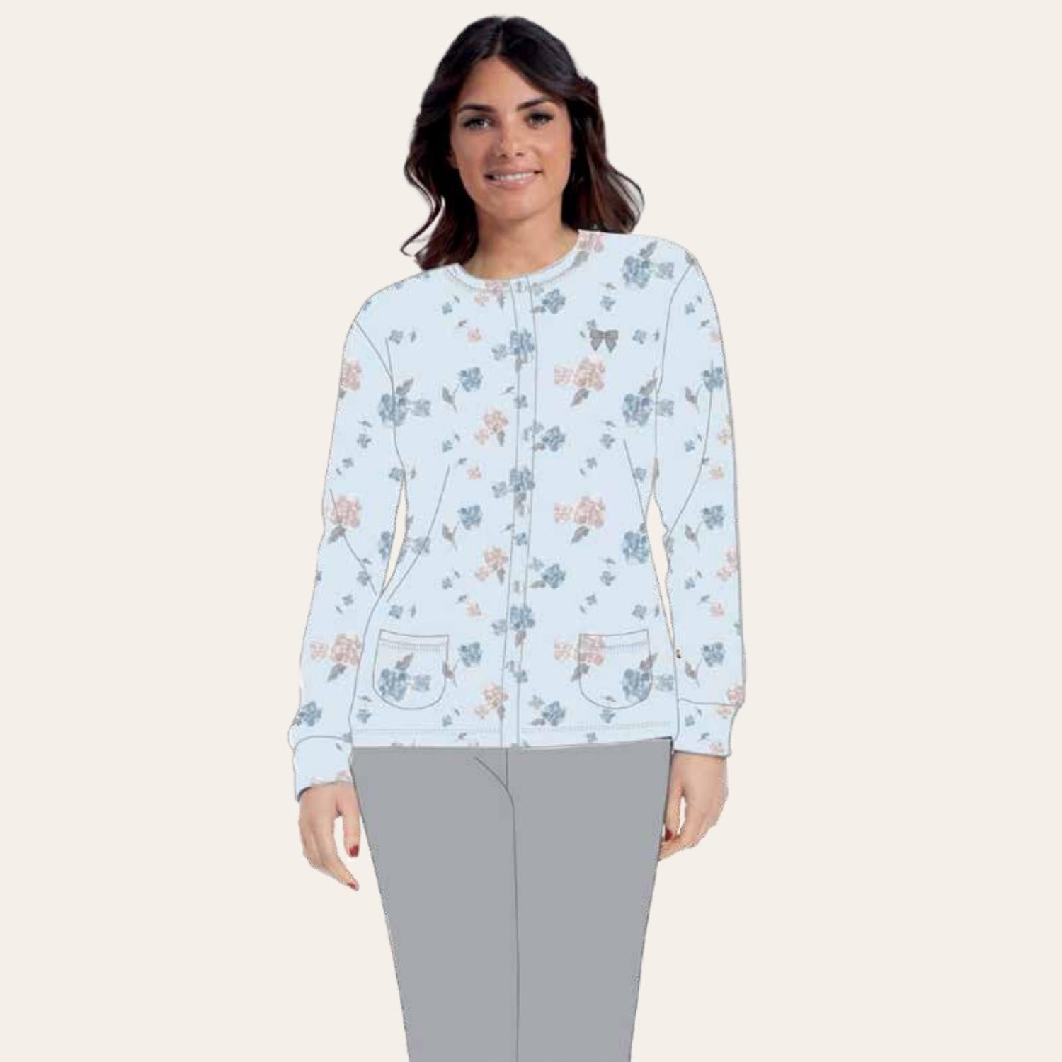 Irge Pigiama Donna Calibrato -caldo Cotone 100%- Aperto Fantasia  Art. Cd169