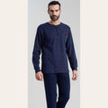 Irge Pigiama Uomo Serafino In Caldo Cotone 100% Stampato Con Taschino  Art. Ir1856