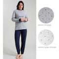 Irge Pigiama Donna Punto Milano Serafino Fantasia 3 Bottoni Con Ricamo  Art. Pmd349
