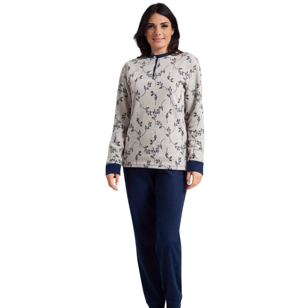 Irge Woman Pigiama Donna Punto Milano Serafino 3 Bottoni Fantasia Art. Pmd360