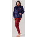 Irge Pigiama Donna In Morbido Coral- Flannel Con Ricamo E Giacca Full-zip  Art. Mi1952