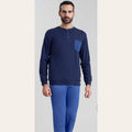 Irge Pigiama Uomo Serafino In Caldo Cotone 100% Con Taschino  Art. Mi1866