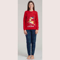 Irge -pigiama Bimba Natalizio In Caldo Cotone Disegno Renna Natale Art. Xmzsk07