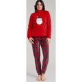 Irge -pigiama Donna Natalizio In Morbido Coral Disegno Babbo Natale  Art. Xmasl17