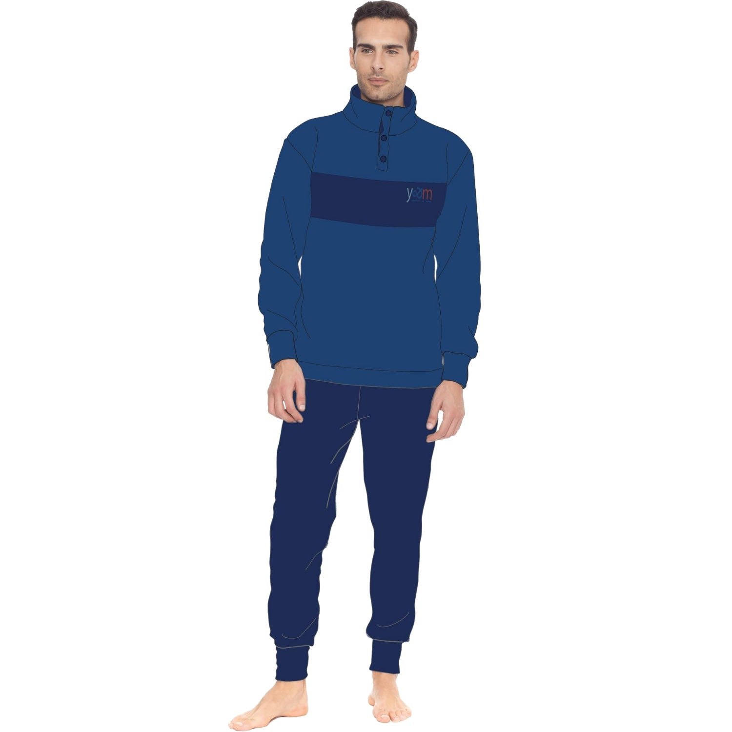You & Me Ragazzo Pigiama Con Giacca Full Zip  Sottuomo In Pile Con Tasche Art. Bym42