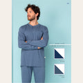 Irge -  Pigiama Uomo Cotone Serafino Lungo Fantasia Cotone Con Taschino  Art. Irl1967