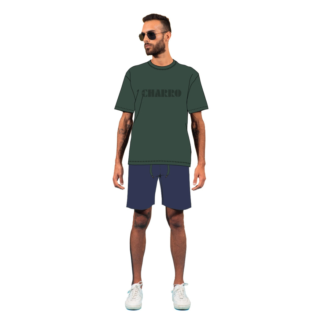 El Charro - Completo Uomo Shirt Jersey+pantalone Corto In French Terry Puro Cotone  Art. Gcm116
