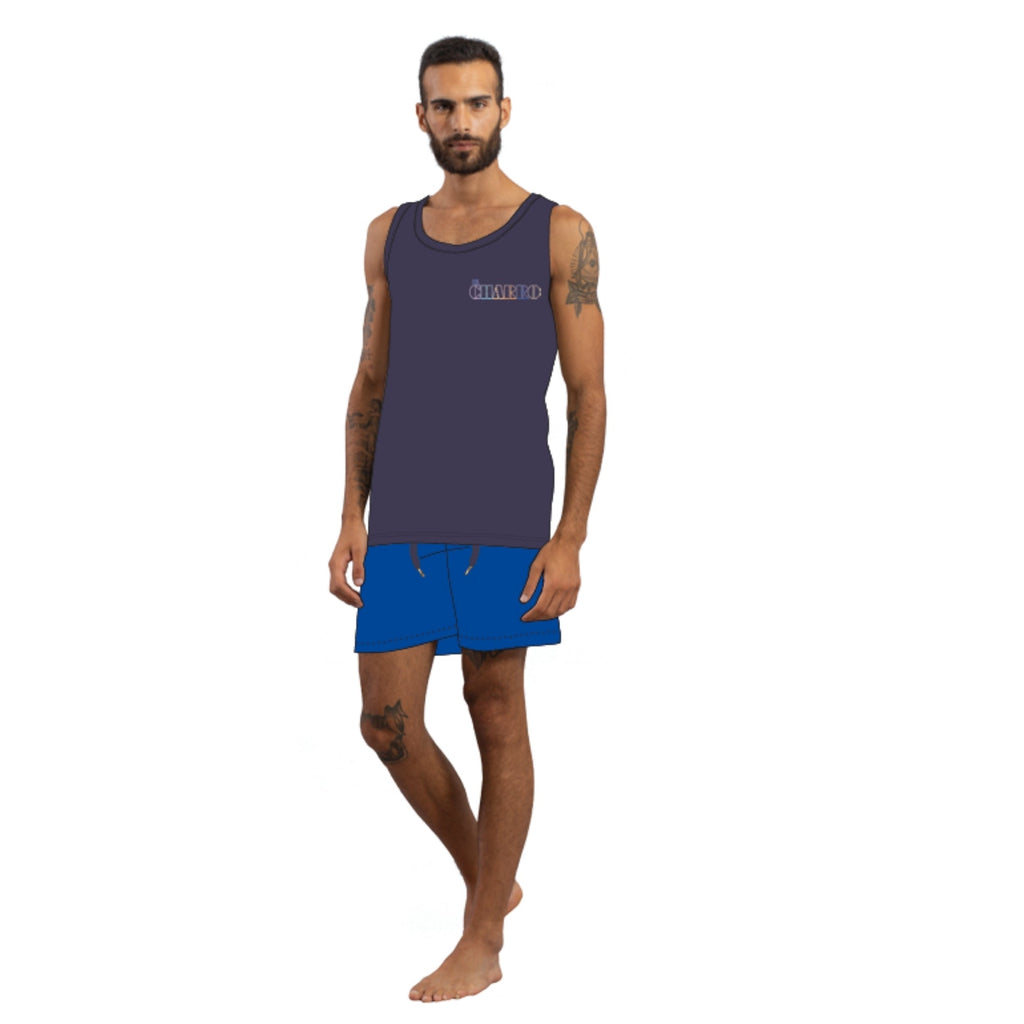 El Charro - Completo Uomo Vogatore Jersey Con Ppantalone Corto In French Terry Puro Cotone  Art. Gcm117