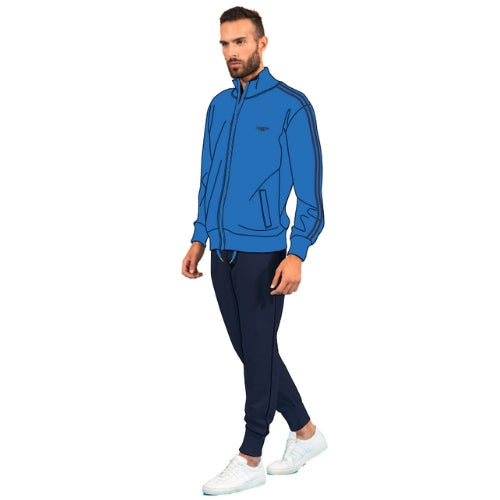 El Charro - Tuta Uomo Full-zip In French Terry Manica Lunga 100% Cotone  Art. Gcm123