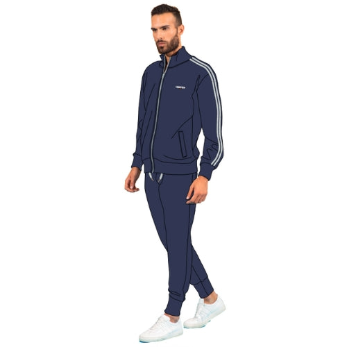 El Charro - Tuta Uomo Full-zip In French Terry Manica Lunga 100% Cotone  Art. Gcm126