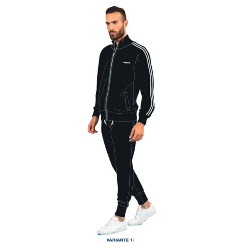 El Charro - Tuta Uomo Full-zip In French Terry Manica Lunga 100% Cotone  Art. Gcm126