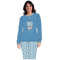 Irge - Pigiama Donna Cotone Lungo In Jersey Puro Cotone Ricamato Art. Mil2038