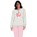 Irge - Pigiama Donna Cotone Lungo In Jersey Puro Cotone Ricamato Art. Mil2044
