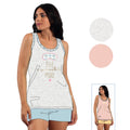 Irge - Pigiama Donna In Cotone Spalla Larga Corto In Jersey Puro Cotone Con Stampa  Art. Mic2019