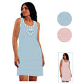 Irge - Abitino Camicia Da Casa Donna Spalla Larga  In Jersey Puro Cotone Con Stampa  Art. Mic2007