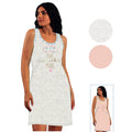 Irge - Abitino Camicia Da Casa Donna Spalla Larga  In Jersey Puro Cotone Con Stampa  Art. Mic2022