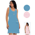 Irge - Abitino Camicia Da Casa Donna Serafino Spalla Larga  In Jersey Puro Cotone Stampato  Art. Mic2030