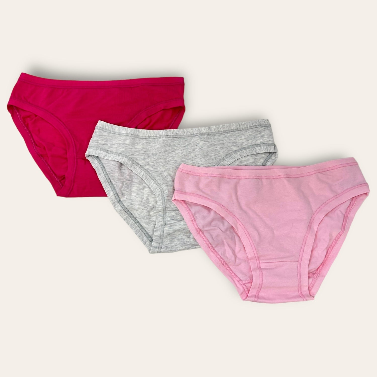 Cotonella Confezione 3 Pezzi Slip Bambina In Puro Cotone -tinta Unita-  Art.ab104 E303 1d100