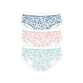 Cotonella Donna  Confezione 3 Pezzi Slip Midi In Puro Cotone Bielastico (3 Disegni) Art. 3363 E503 5h100