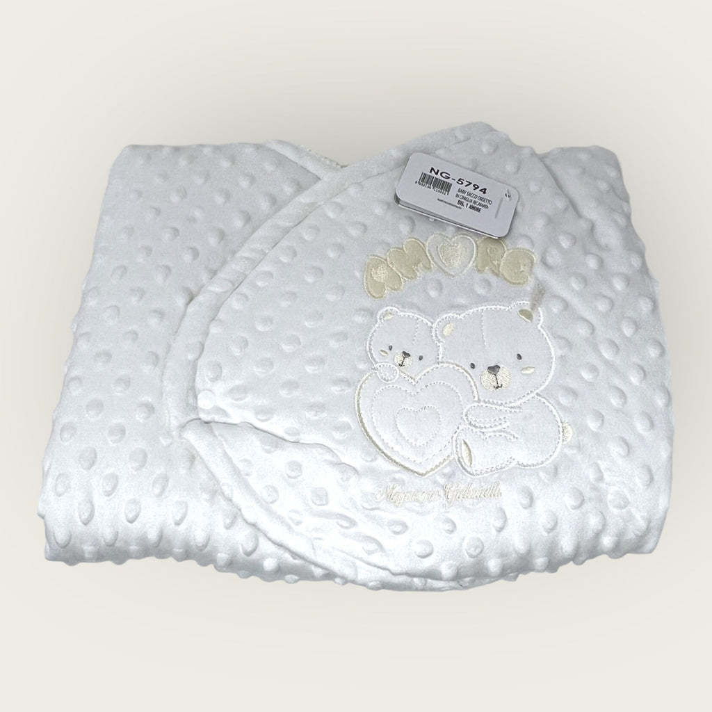 Nazareno Gabrielli Baby Sacco Bubble In Ciniglia Di Cotone Ricamata  Art. Ng5794