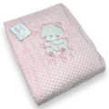 Nazareno Gabrielli Copertina Lettino In Morbido Coral -ricamo Amore-  Art. Ng549-1