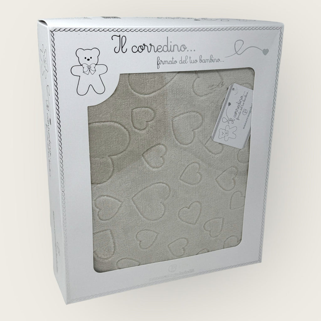 Nazareno Gabrielli Copertina Lettino In Caldo Pile Flannell Disegno In 3d Double Face Art. Ng4839 Cuori