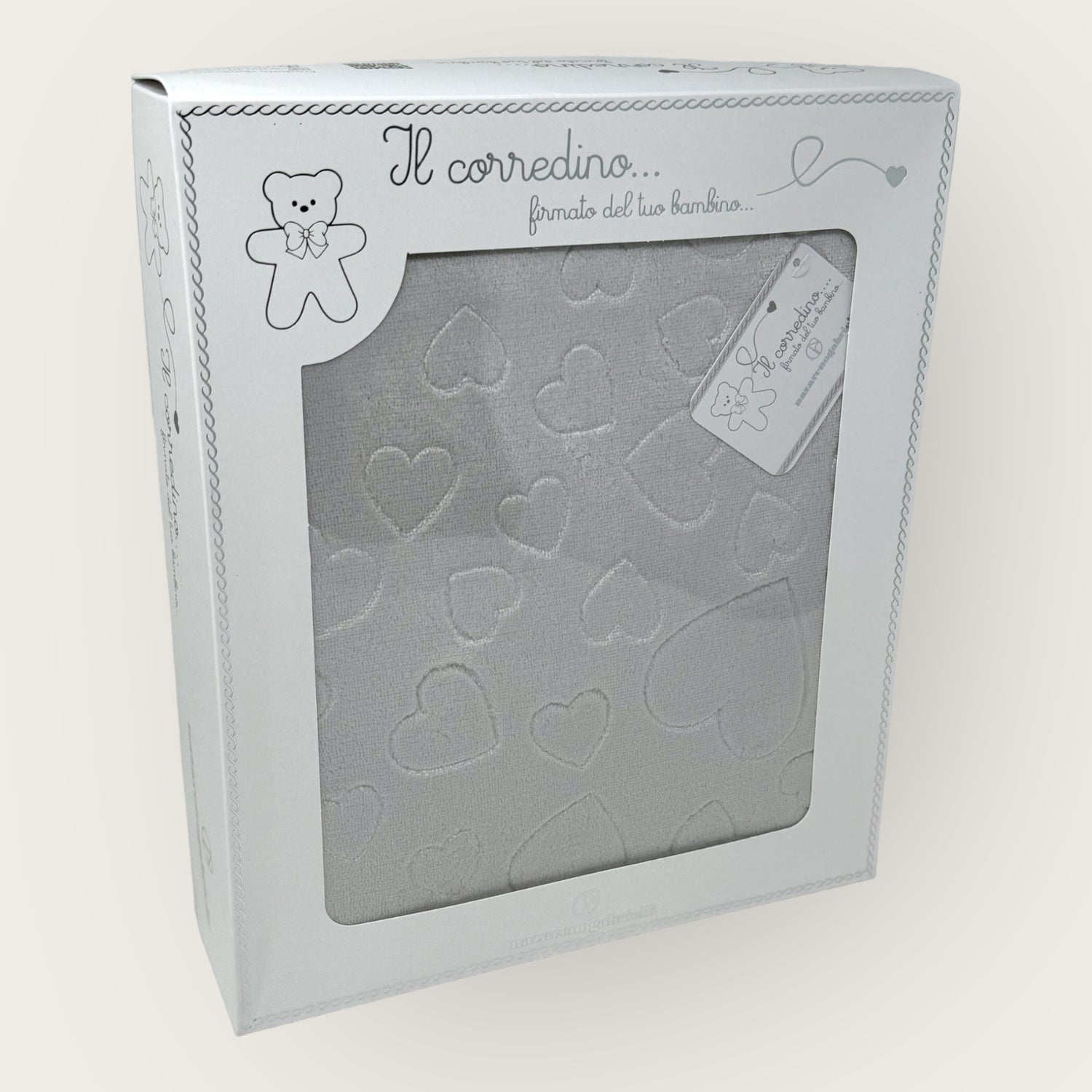 Nazareno Gabrielli Copertina Lettino In Caldo Pile Flannell Disegno In 3d Double Face Art. Ng4839 Cuori