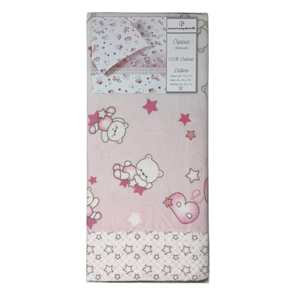 -nazareno Gabrielli-  Completo Lenzuola In Flanella 100%cotone Per Lettino 120x180 Stampata  Art. Ng396