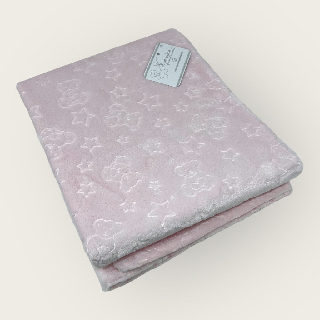 Nazareno Gabrielli Copertina Culla Carrozina In Pile Flannel Cutting 3d  75x100 - Double Face -  Art. Ng4739s