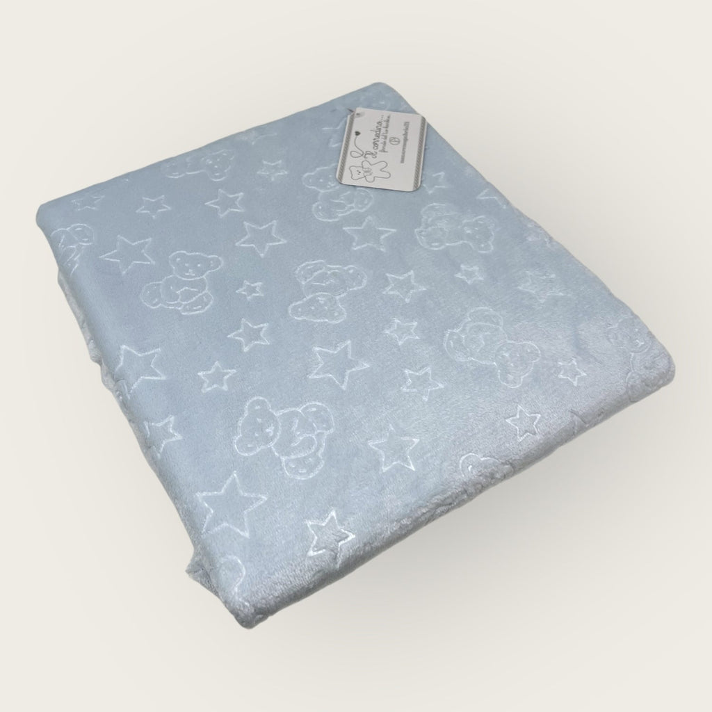 Nazareno Gabrielli Copertina Culla Carrozina In Pile Flannel Cutting 3d  75x100 - Double Face -  Art. Ng4739s