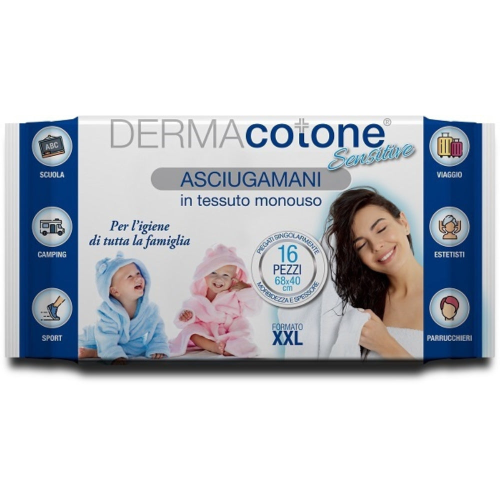 Dermacotone- Confezione 16 Pezzi Asciugamano Monouso Formato Xxl (68x40)  Art. Asciugamano Monouso