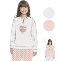 Irge Primavera Pigiama Bimba Cotone Lungo Serafino 3 Bottoni Pantalone Fantasia In Puro Cotone  Art. Ik203
