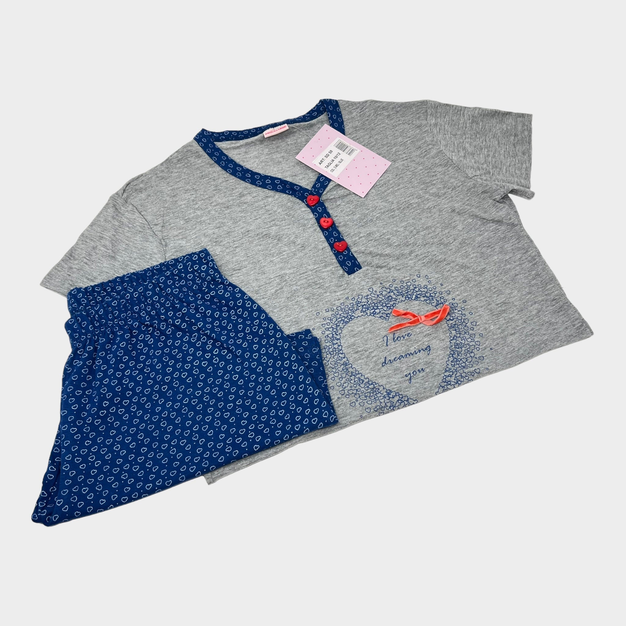 Irge - Pigiama Sotto Donna Mezza Manica Pantaloncino Corto  Sd50