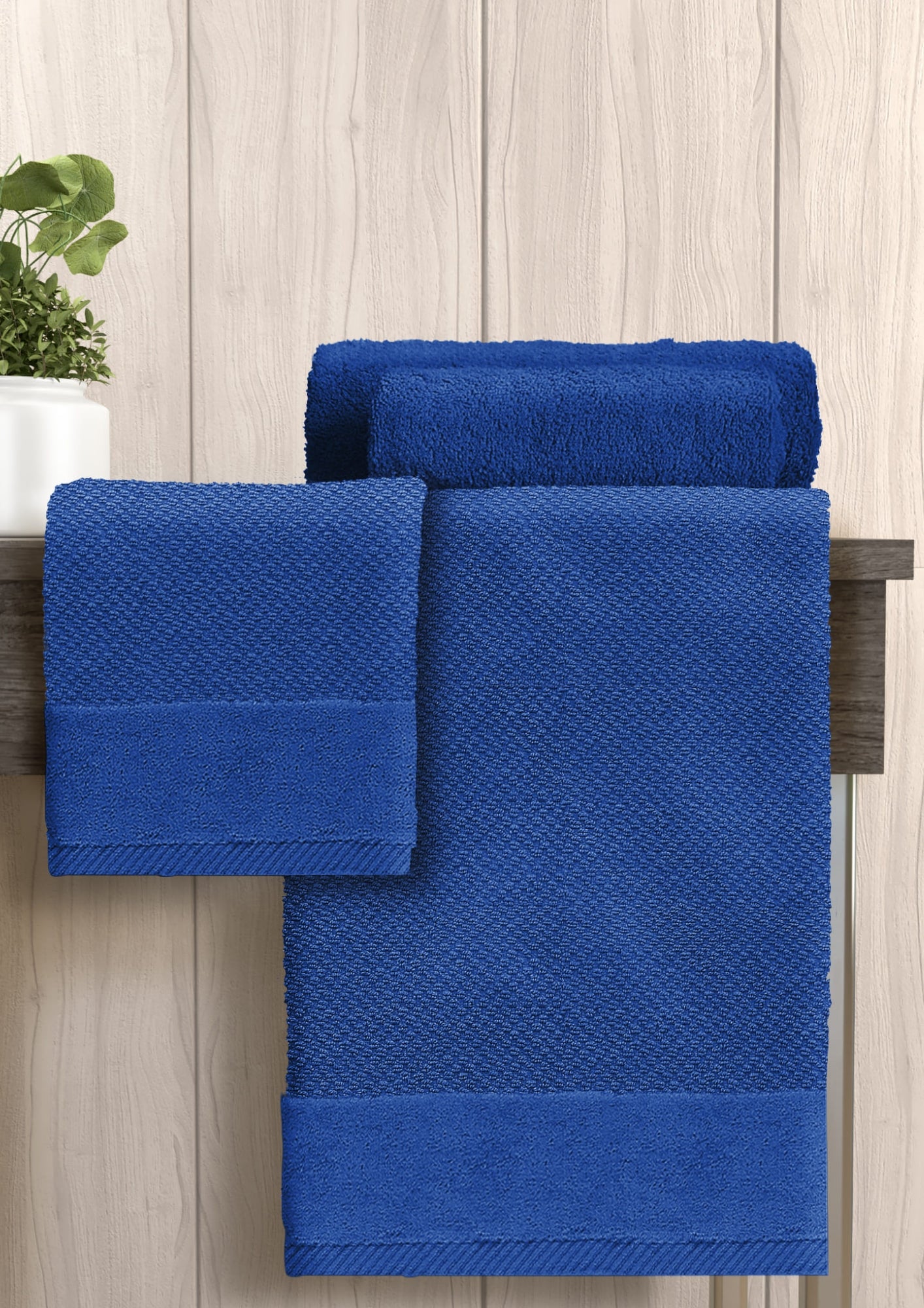 Irge - Set Asciugamano 1+1 Spugna 100% Cotone Diversi Colori  Art.popcorn