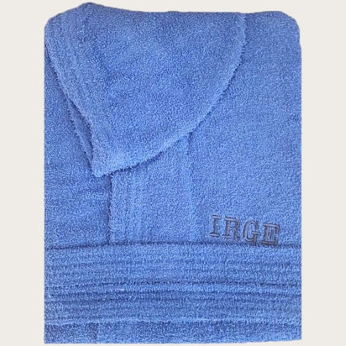 Irge Le Tinte Accappatoio Unisex In Spugna Puro Cotone Tinta Unita Con Ricamo  Art. Irge Accappatoio