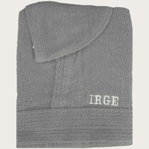 Irge Le Tinte Accappatoio Unisex In Spugna Puro Cotone Tinta Unita Con Ricamo  Art. Irge Accappatoio