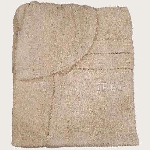 Irge Le Tinte Accappatoio Unisex In Spugna Puro Cotone Tinta Unita Con Ricamo  Art. Irge Accappatoio